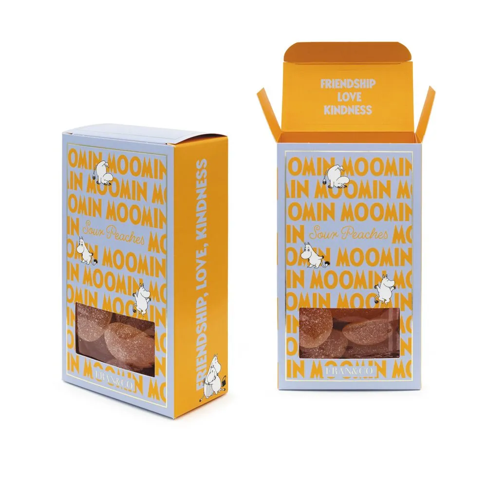 Moomintroll Sour Peaches Bonbons 190 g pêche