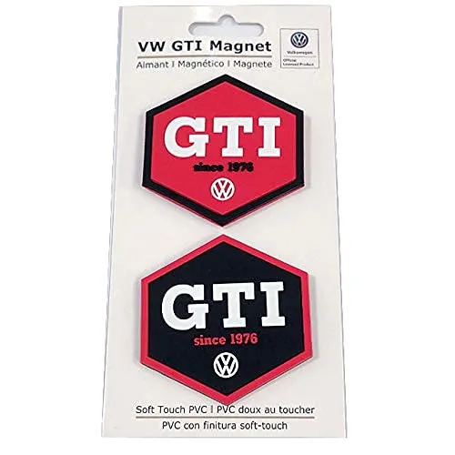 Brisa VW GTI magnets frigo lot de 2 rouge noir