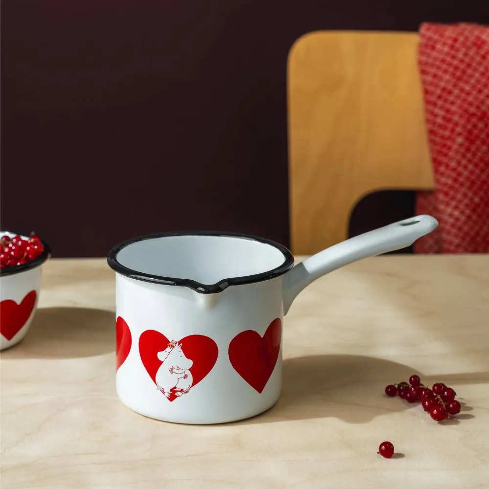 Moomintroll Heart casserole émaillée blanche 1,3 L