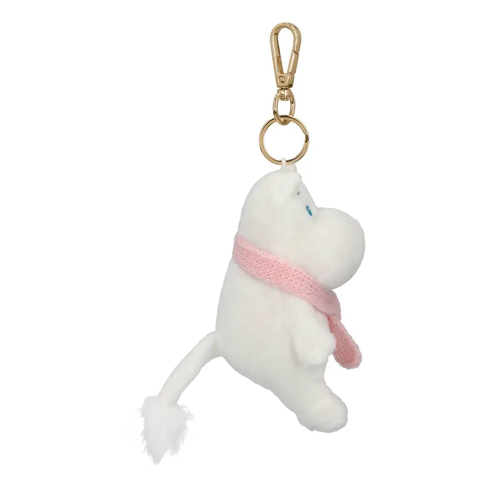 Moomintroll Pink Ribbon porte-clés peluche 13 cm