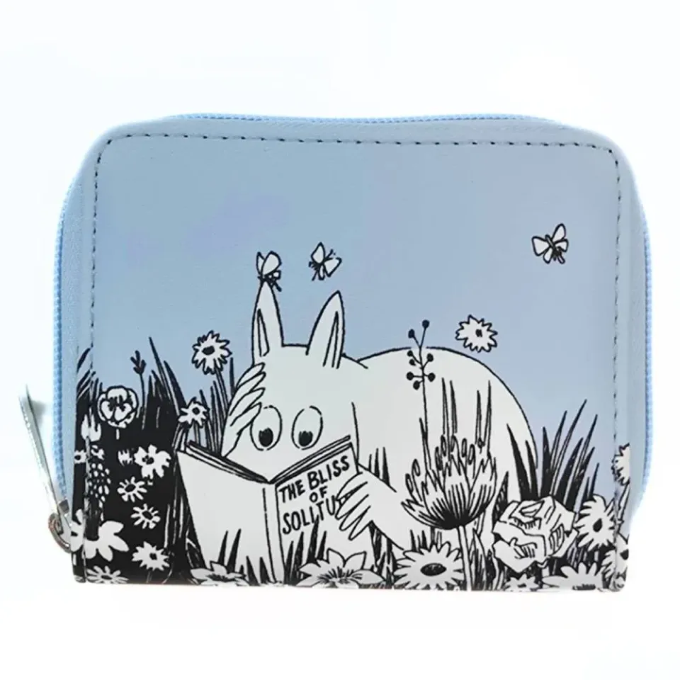 Moomintroll portefeuille zippé polyester bleu