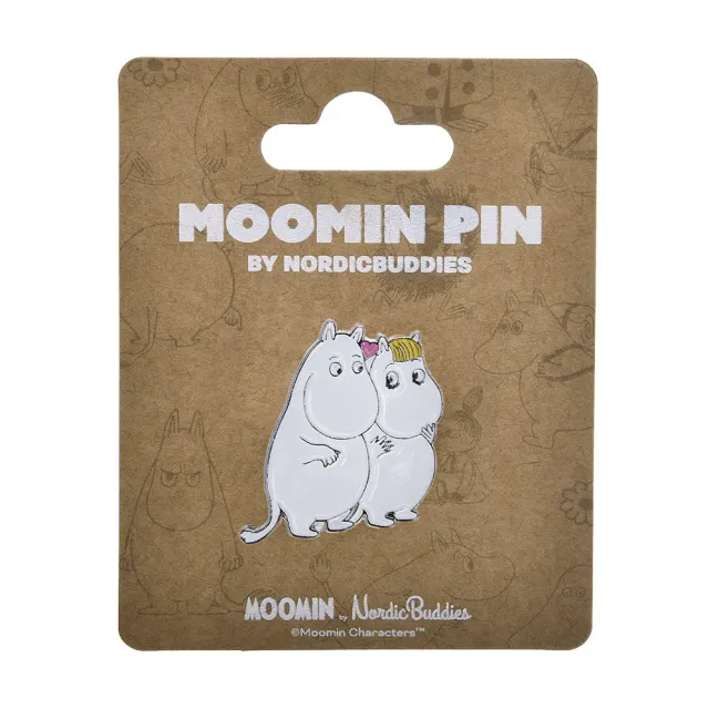 Moomintroll & Snorkmaiden pin's blanc 4x3 cm