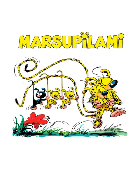 Pixgoodies Marsupilami Ma famille d'abord t-shirt coton