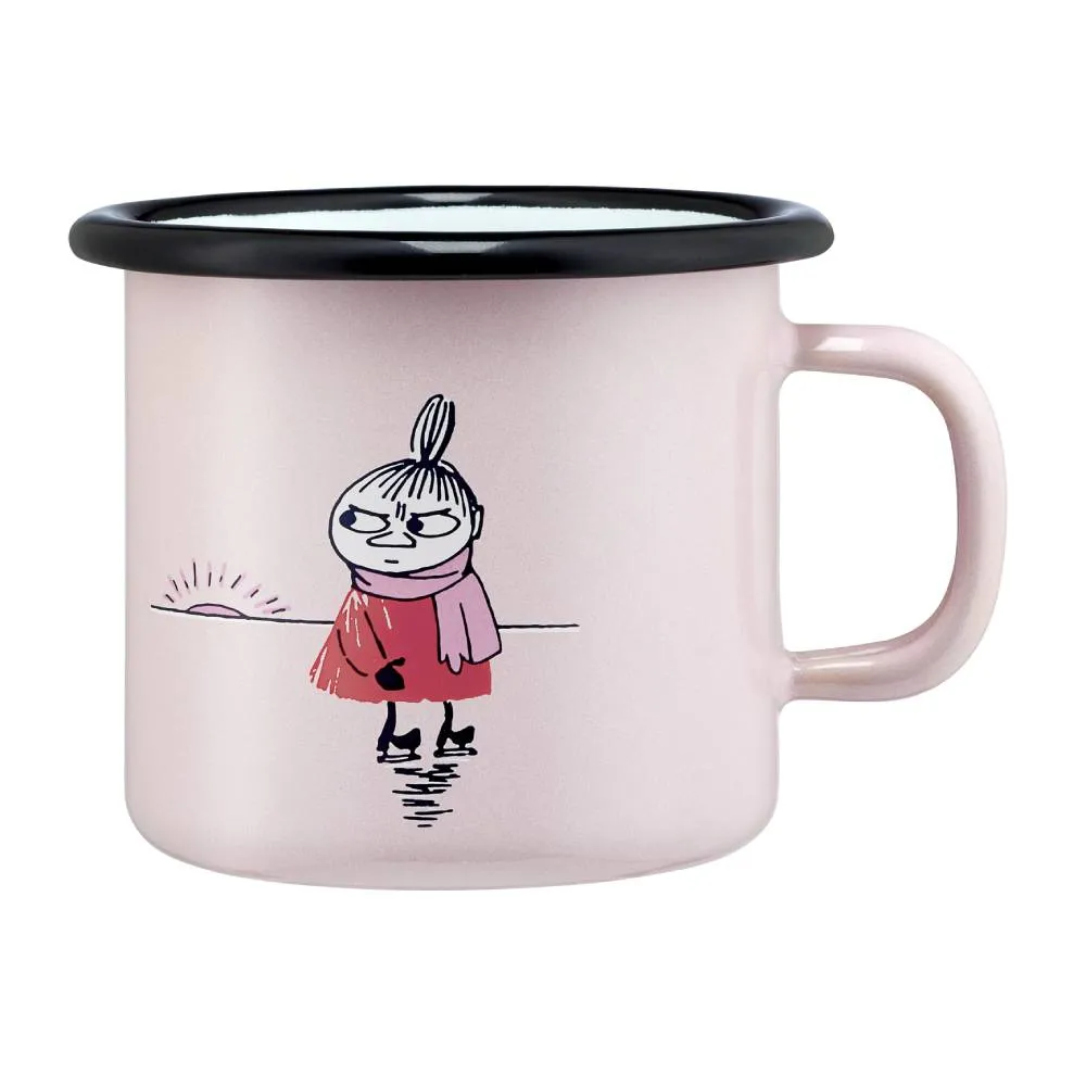 Moomintroll Dreamy Winter mug émail rose
