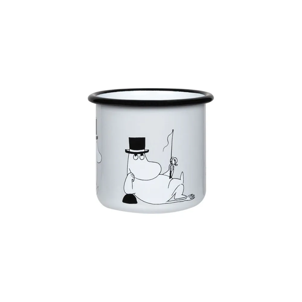 Moomintroll Retro Moominpappa mug émaillé gris 3,7 dl
