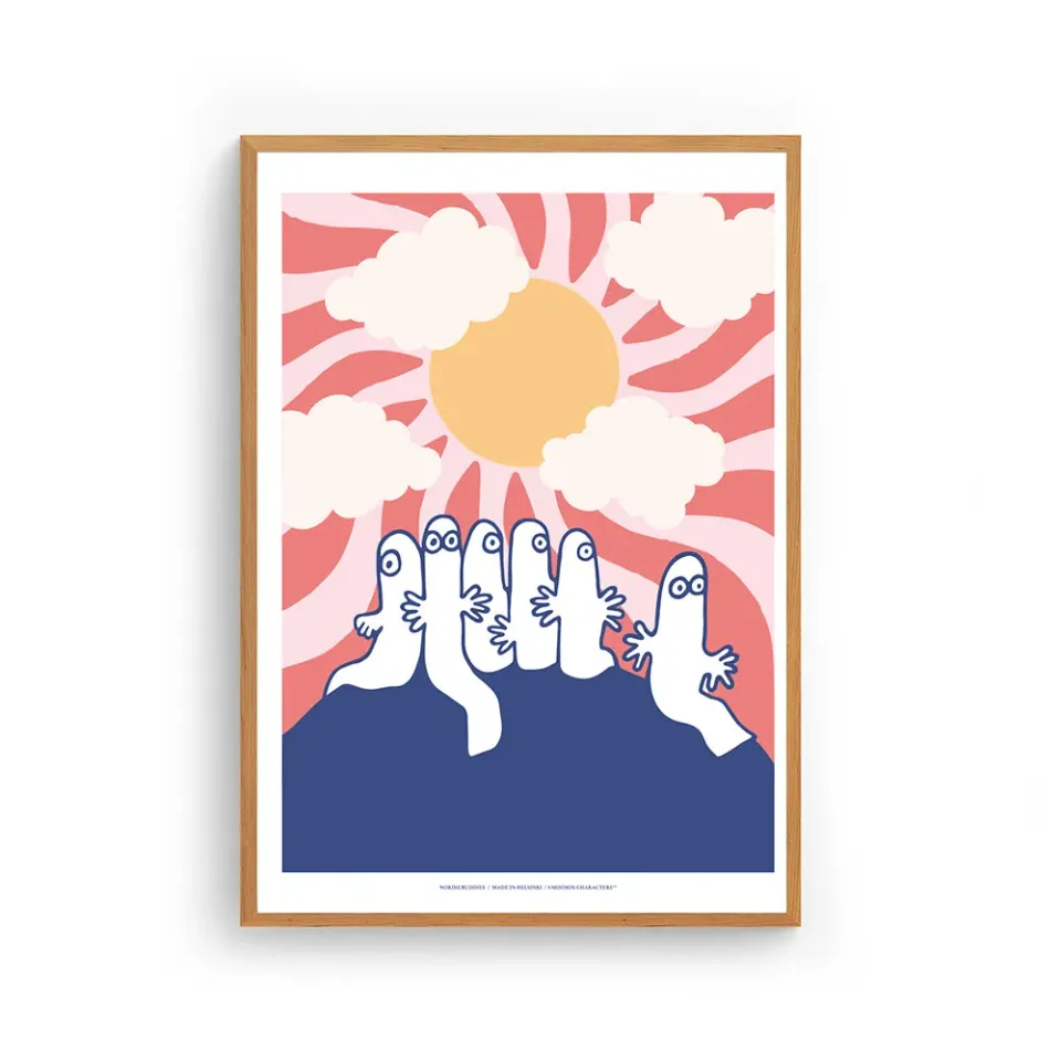 Moomintroll Hattifatteners Poster Rose Papier