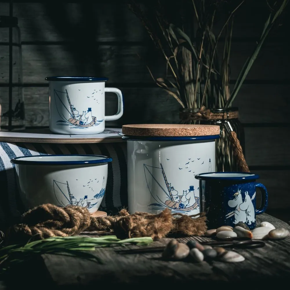 Moomintroll Sailors Mug émaillé famille en mer