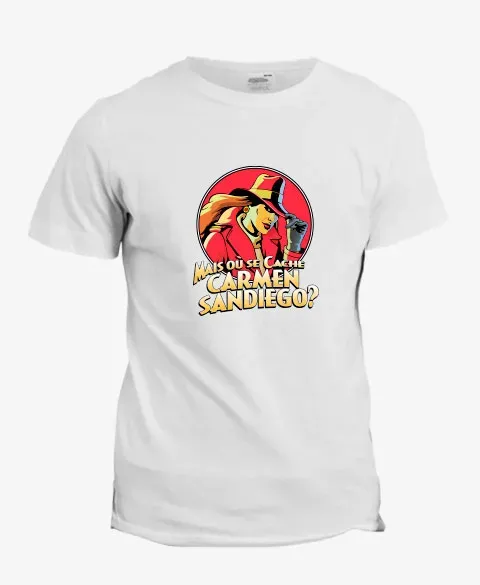 Pixgoodies Carmen Sandiego t-shirt coton Où se cache