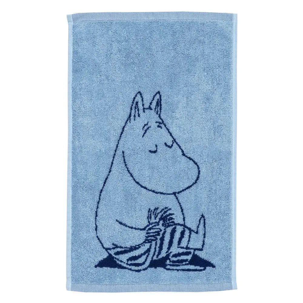 Moomintroll serviette bleu marine coton bio