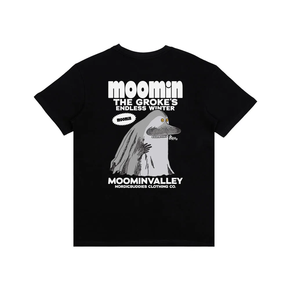 Moomintroll The Groke t-shirt noir en coton oversize