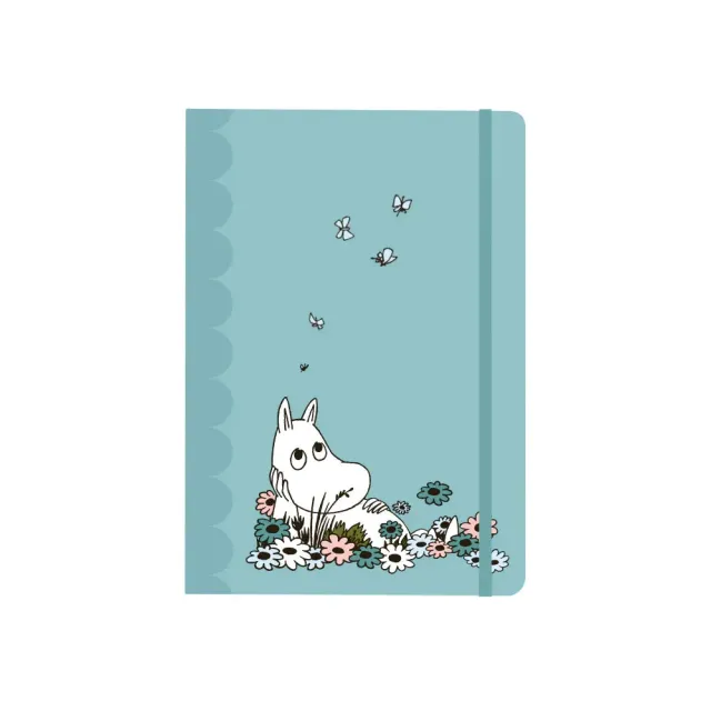 Moomintroll Thoughtful carnet A5 bleu 128 pages