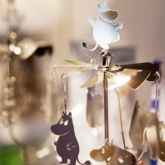 Moomintroll Bougeoir Rotatif Argenté 16,5 cm