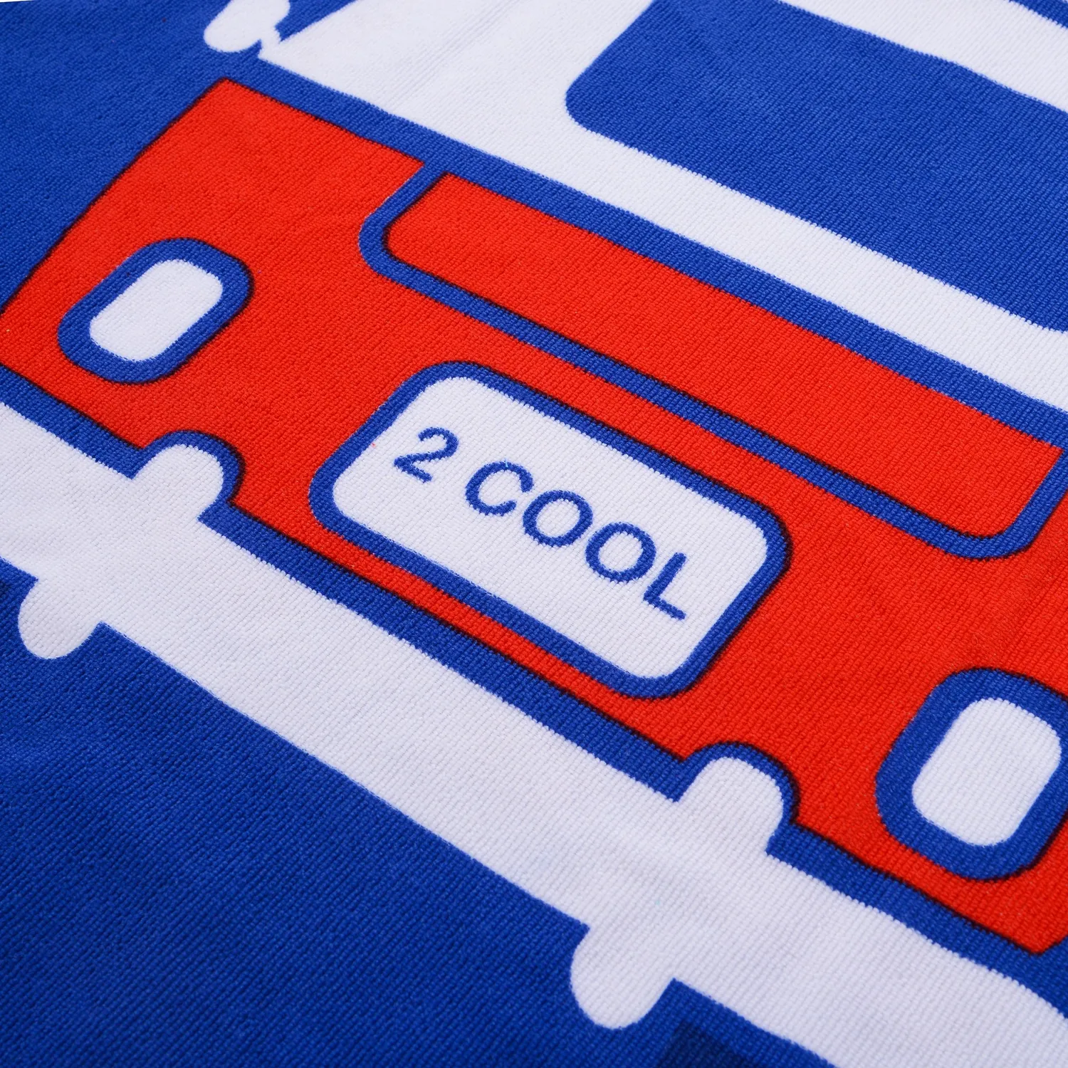 Brisa Volkswagen poncho enfant bleu à capuche