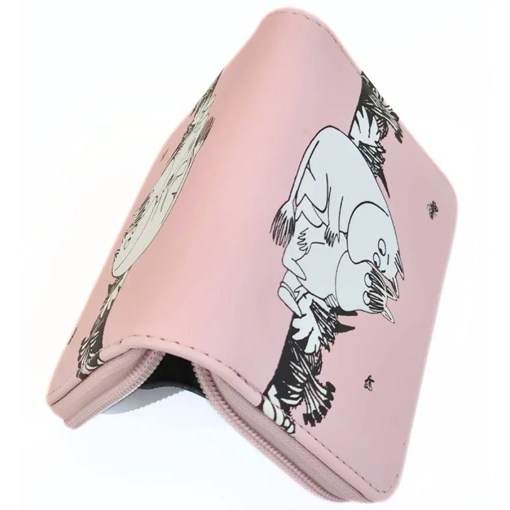 Moomintroll Hug portefeuille rose zippé polyester