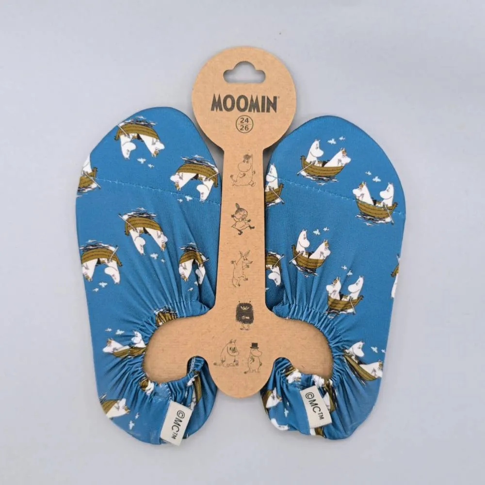 Moomintroll Snorkmaiden Boat chaussons bleus enfant antidérapants