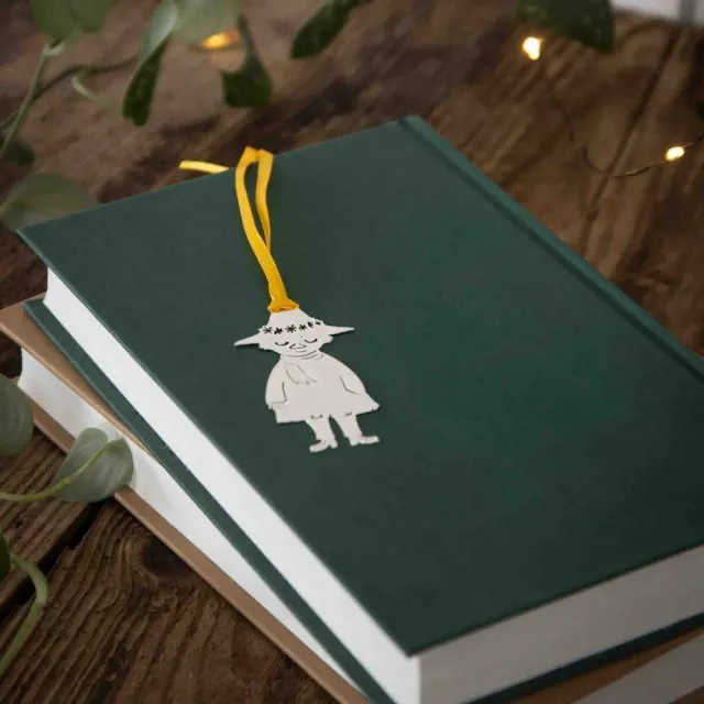 Moomintroll Snufkin marque-page métal argenté 7,5 cm