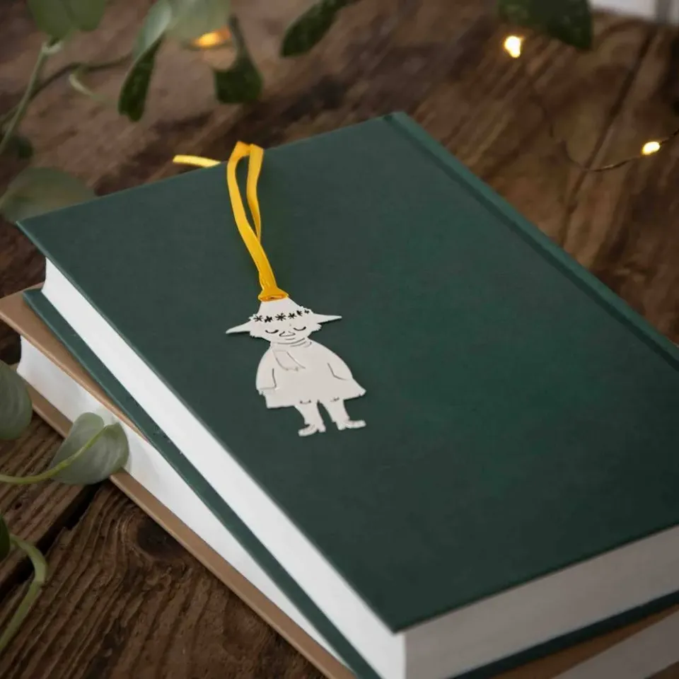 Moomintroll Snufkin marque-page métal argenté 7,5 cm
