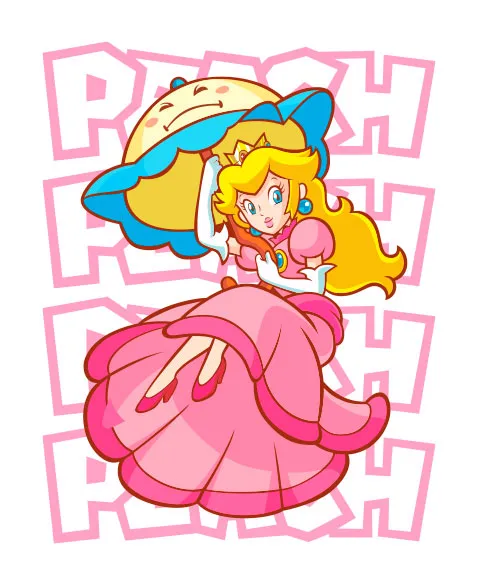 Pixgoodies Mario Peach t-shirt coton princesse