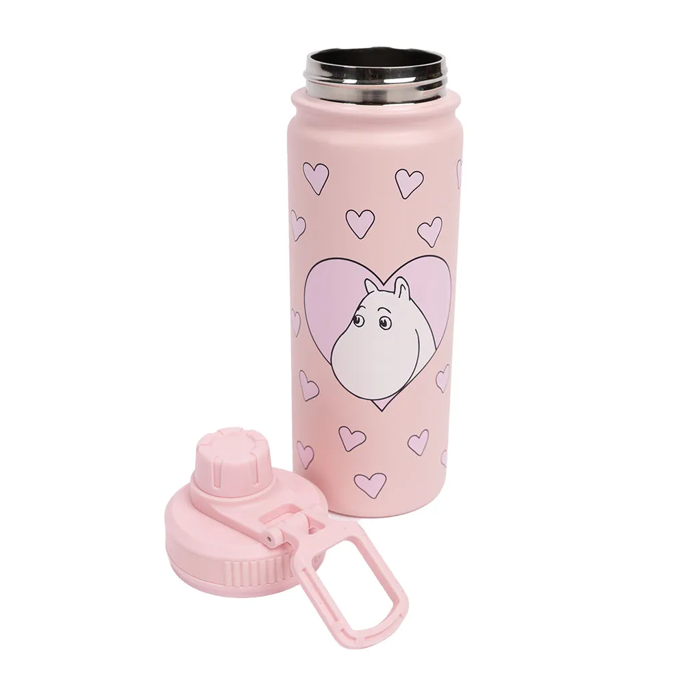Moomintroll Love Gourde isotherme rose 550 ml inox