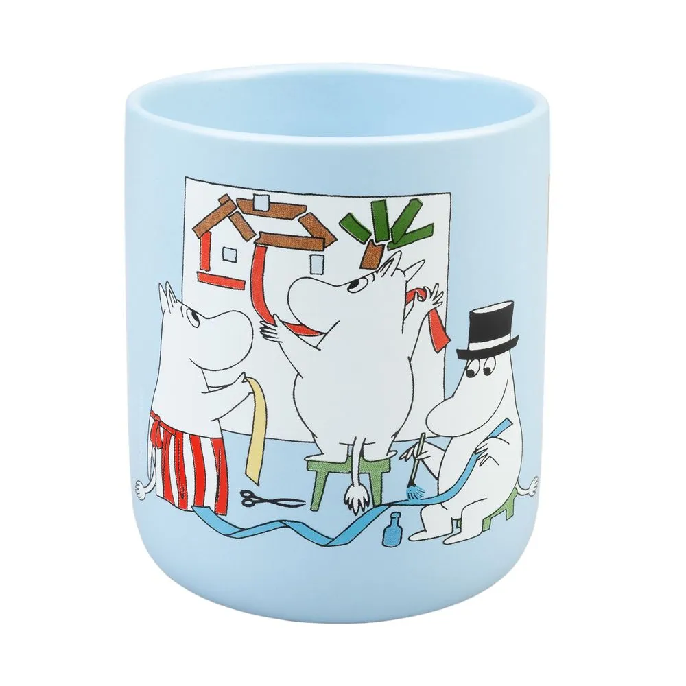 Moomintroll pot à crayons bleu clair céramique famille