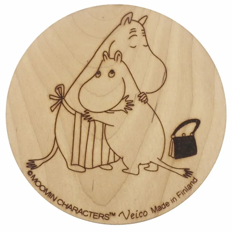 Moomintroll Moominmamma & Moomintroll dessous de verre bouleau 9,5 cm