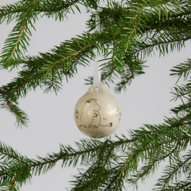 Moomintroll Love boules de Noël dorées lot de 2
