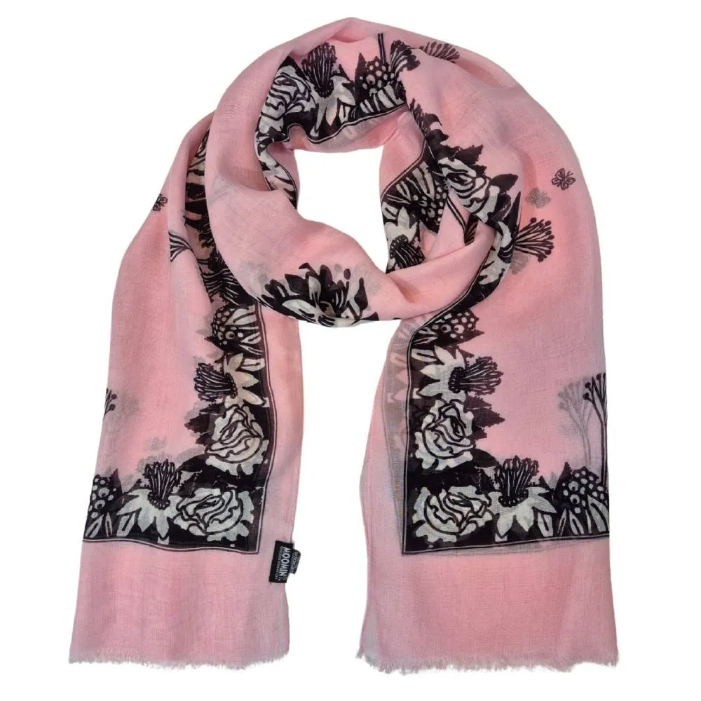 Moomintroll Hug foulard lyocell rose 70x180 cm