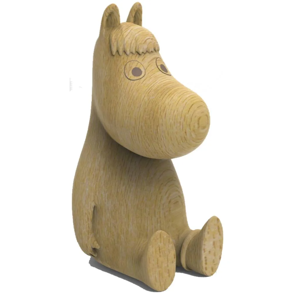 Moomintroll Snorkmaiden figurine en bois 10 cm chêne FSC