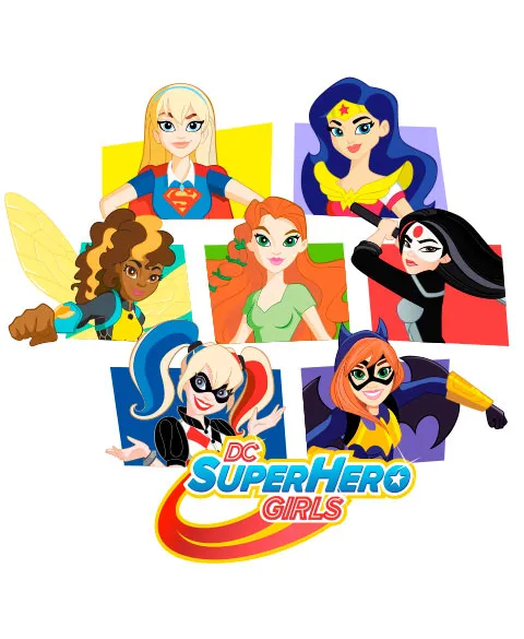 Pixgoodies DC Super Hero Girls t-shirt coton filles pouvoir