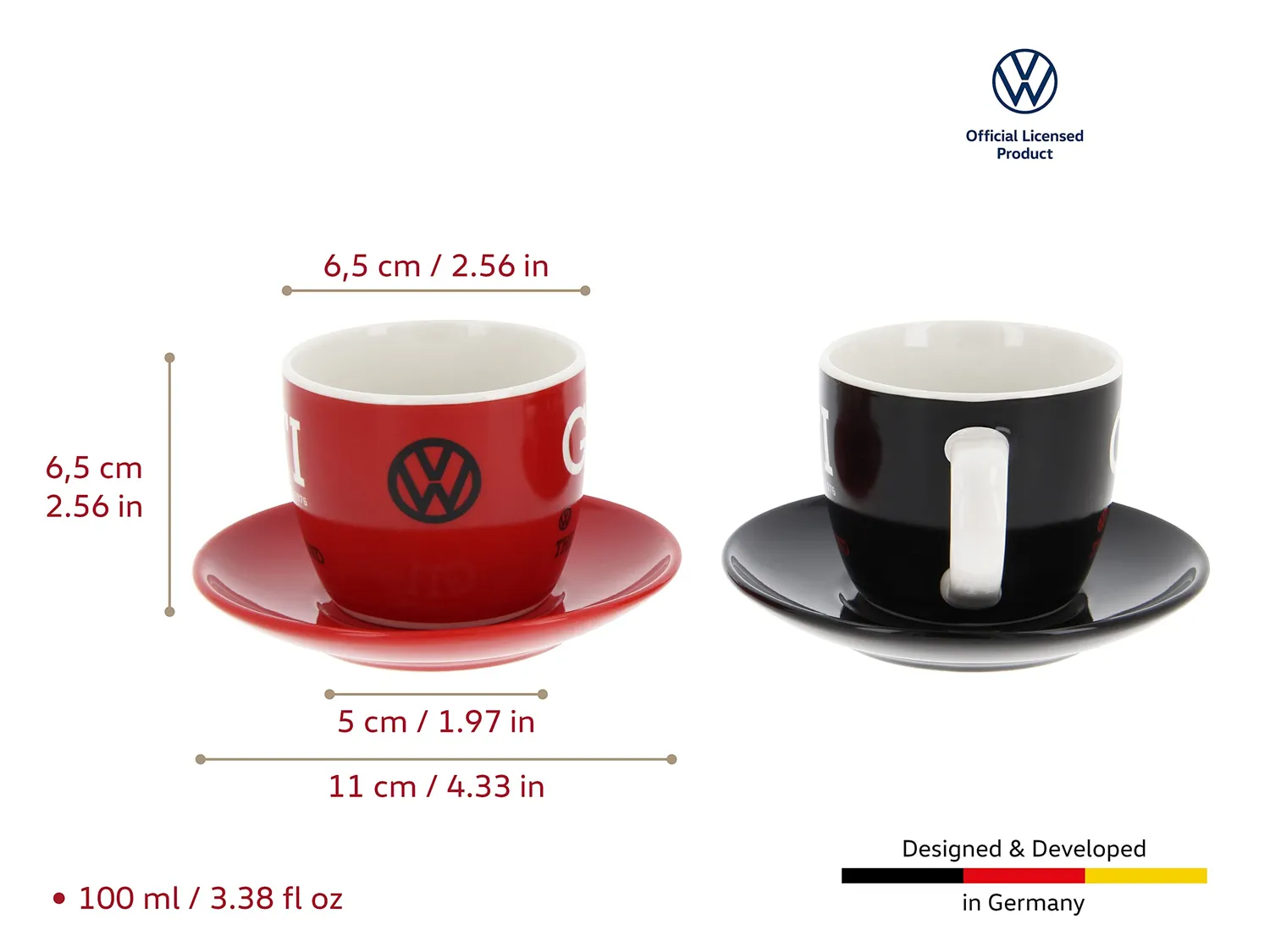 Brisa VW Collection GTI The Legend tasses espresso 2 x 100 ml
