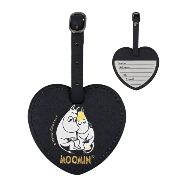 Moomintroll Heart étiquette valise cœur 8 cm noire