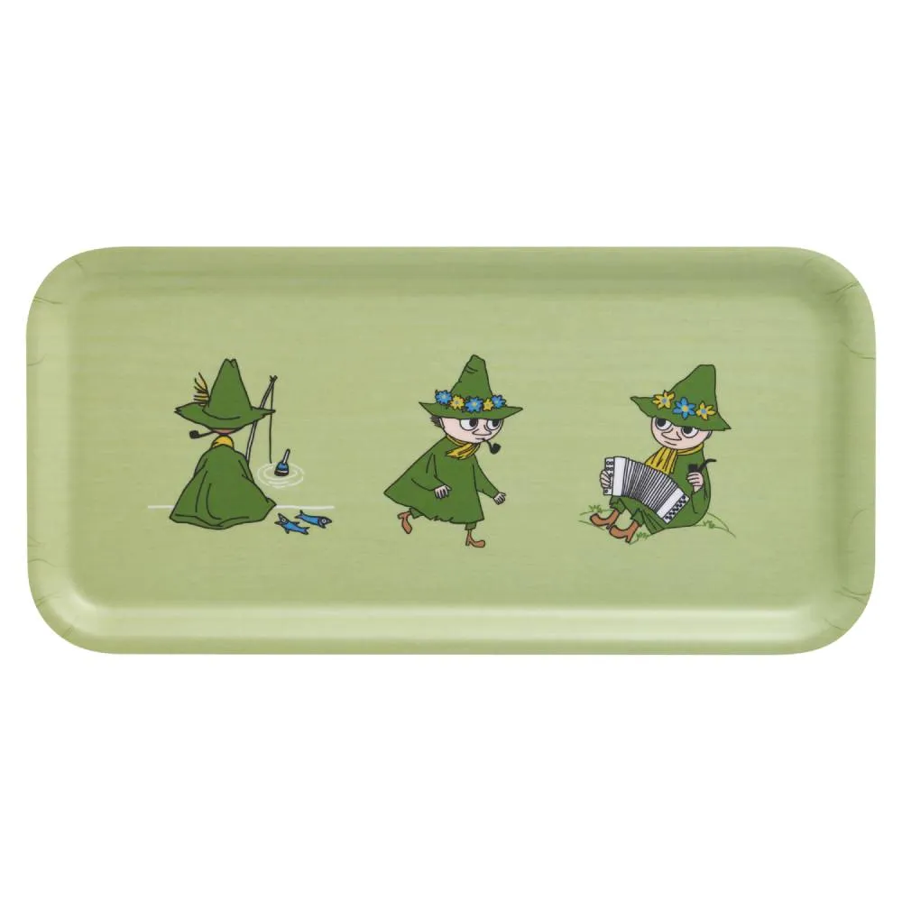 Moomintroll Retro plateau Snufkin vert 27 x 13 cm