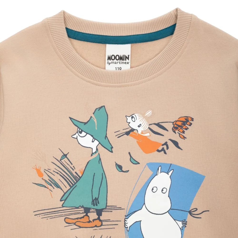Moomintroll Storm sweatshirt enfant beige coton