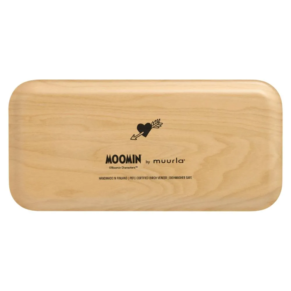 Moomintroll Heart plateau 27x13 cm rose bouleau