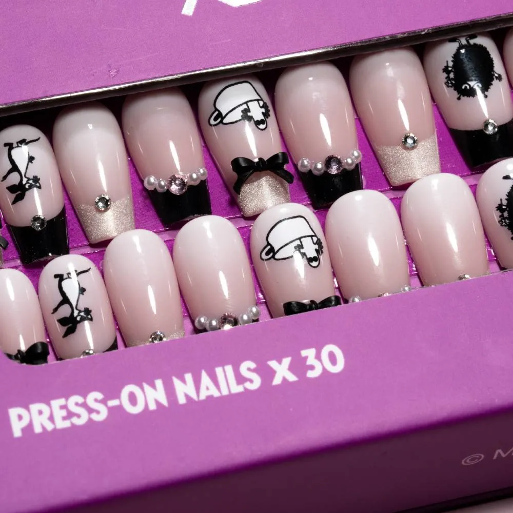 Moomintroll Moomin Press-on Nails faux ongles rose 30 pièces