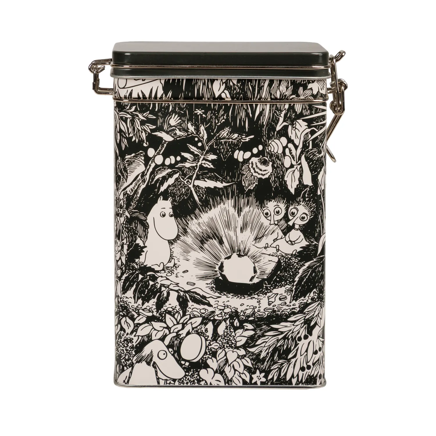 Moomintroll Ruby boîte à café noir et blanc hermétique