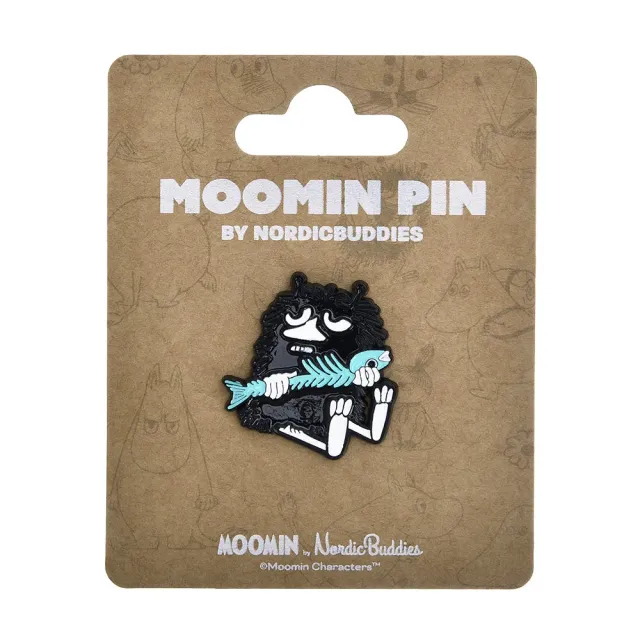 Moomintroll Stinky pin's badge noir métal 4x3 cm