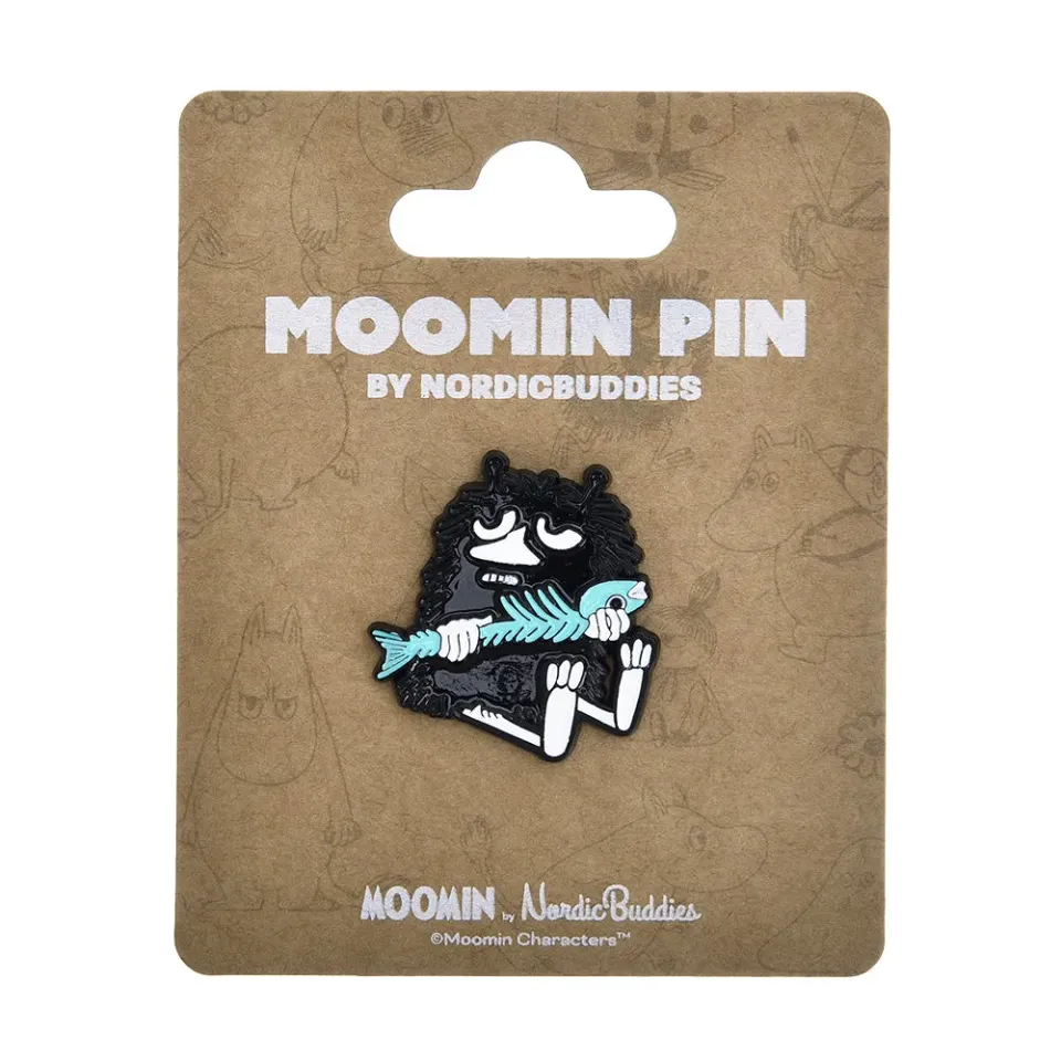 Moomintroll Stinky pin's badge noir métal 4x3 cm